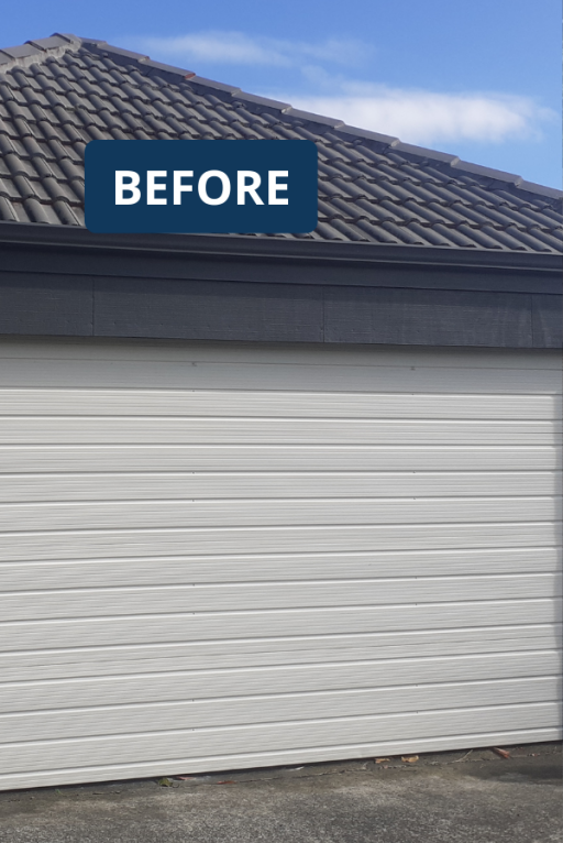 Garage Door Before Painting in London, Ontario